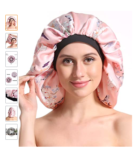 Large Satin Silk Bonnet Sleep Cap 